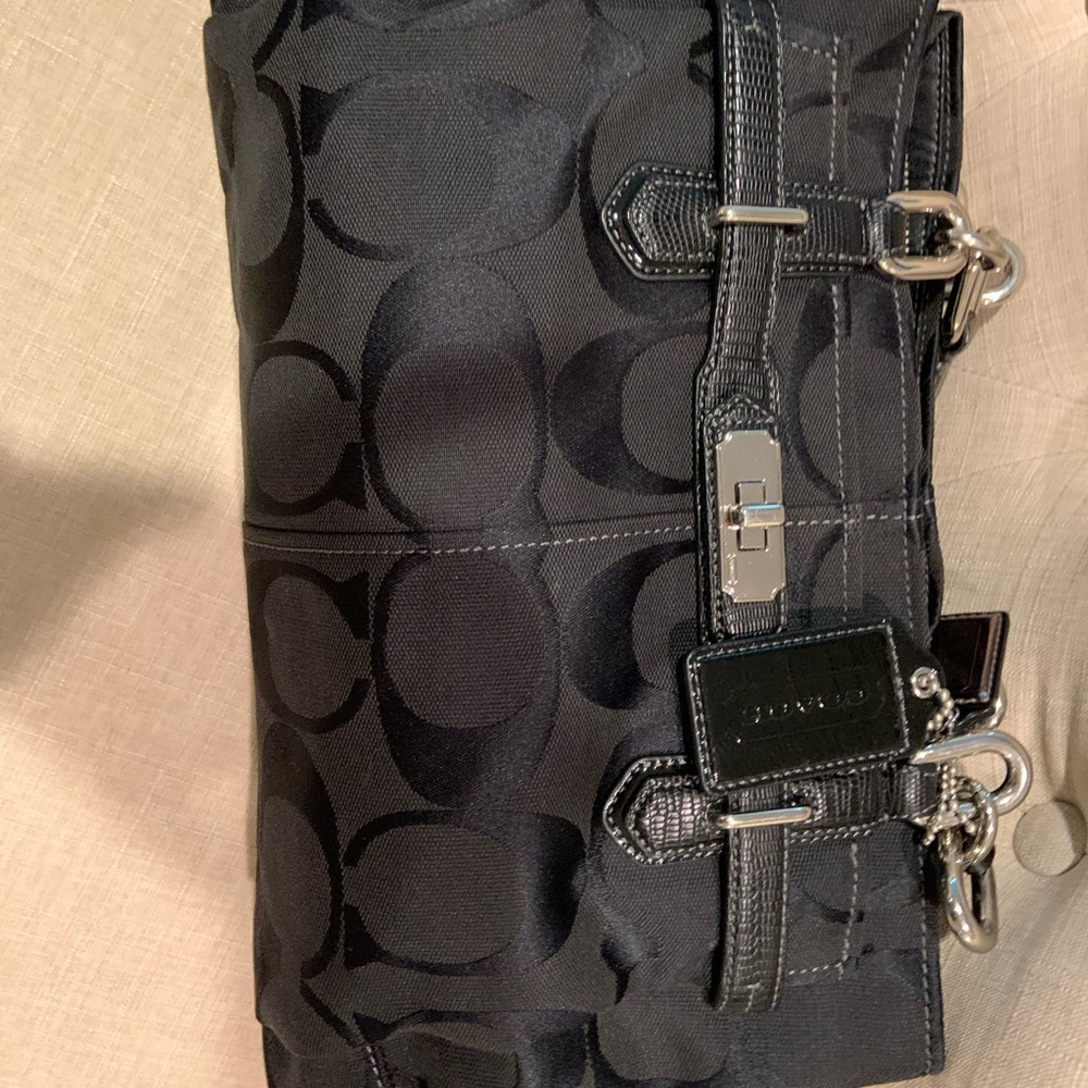 Black coach handbag